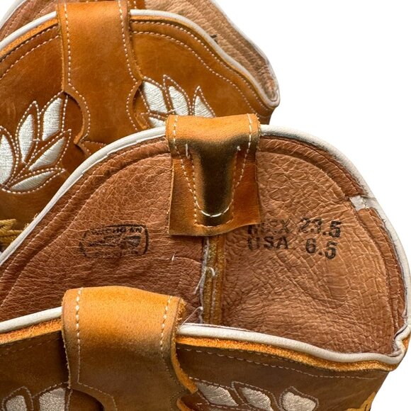 🌻 Women’s Sunflower Embroidered Cowboy Boots – Made in Mexico – Size 6.5 - Picture 7 of 9